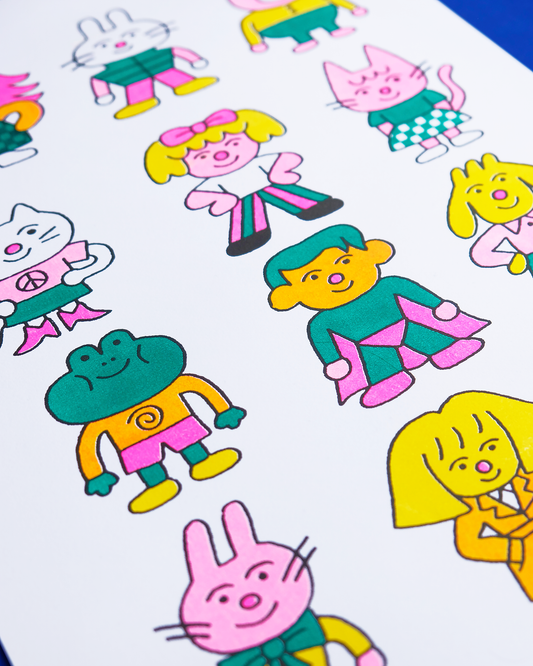"Personajes Públicos" Risografía