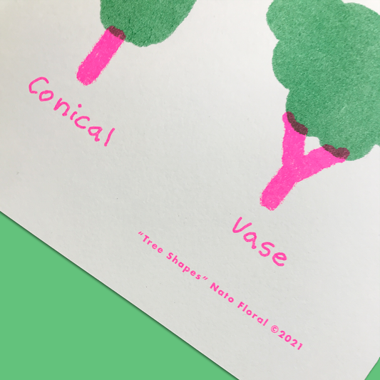 "Tree Shapes" Risografía
